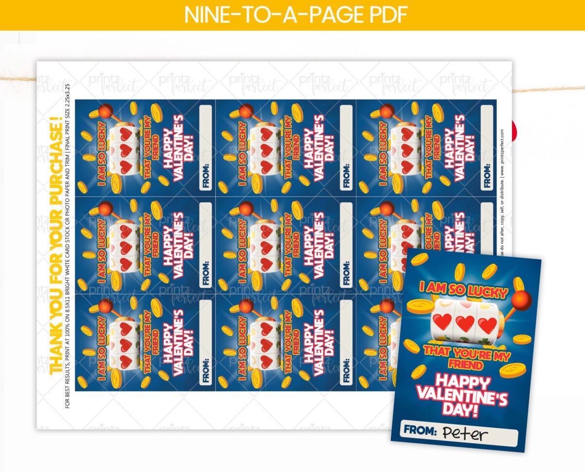 printable classroom valentines slot machine casino gift tag card digital valentines friend pta teacher instant download 6011e5e0