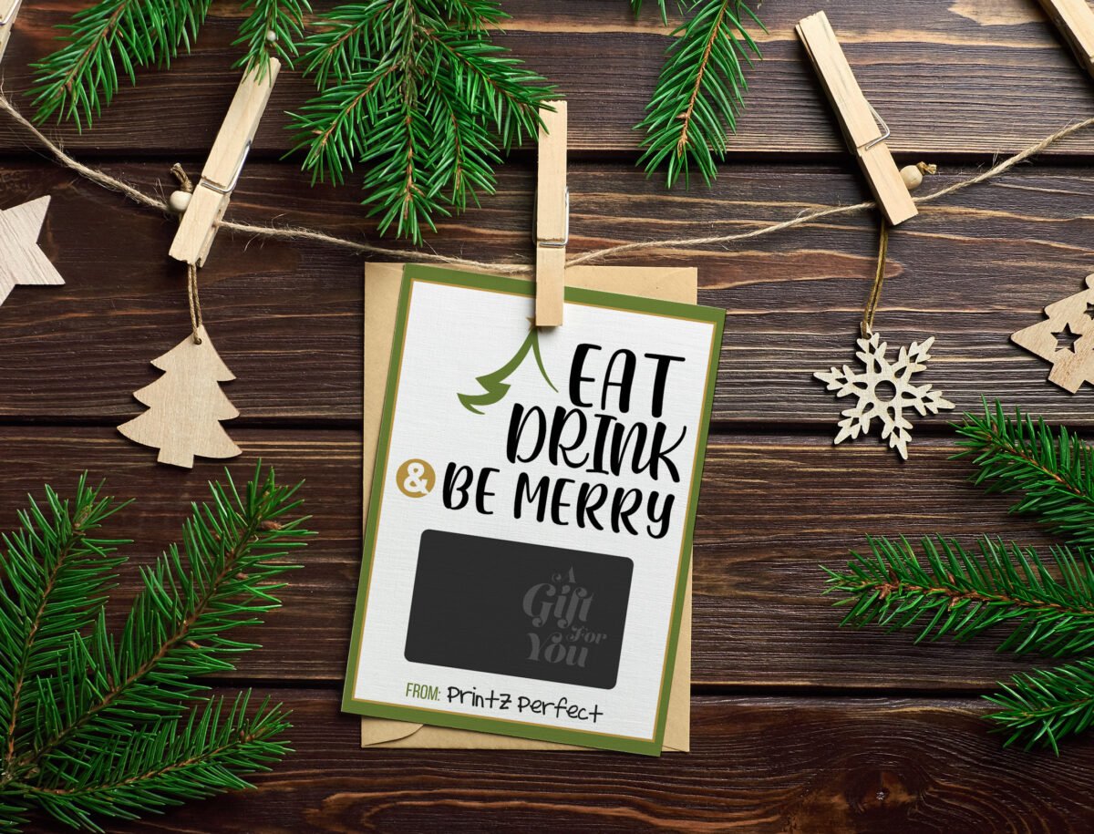 printable eat drink and be merry christmas gift card holder box family friend kids school teacher co worker neighbor holiday 6011fe5f